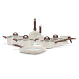 Conjunto De Panelas Life Smart Revestimento Cerâmico 8 Peças Vanilla - Brinox