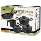 Conjunto de Panelas Panelik 5 Peças Black - Fortaleza