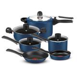 Conjunto de panelas Rochedo Antiaderente Idea Azul com Panela de Pressão - 6 Peças
