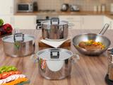 Conjunto de Panelas Tramontina Brava 65400/021 - Inox 4 Peças Fundo Triplo