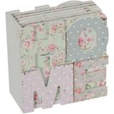 Conjunto de Porta Copo com Suporte em Mdf Delicate Flowers Urban Colorido