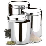 Conjunto de Pote de Mantimentos Inox 3 peças Brinox 2100/102