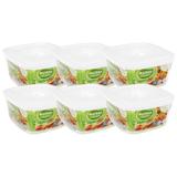 Conjunto de Pote de vidro Facilita 1L com Tampa Plástica - 6 Peças - Marinex - Duralex/marinex