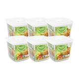 Conjunto de Pote de vidro Facilita 1L com Tampa Plástica - 6 Peças - Marinex - Duralex/marinex