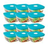 Conjunto de Pote de vidro Facilita 500ml com Tampa Plástica - 12 Peças - Marinex - Duralex/marinex