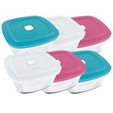 Conjunto de Pote de vidro Marinex Facilita 2L com Tampa Plástica - 6 Peças - Duralex/marinex