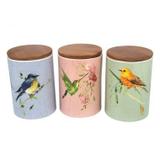 Conjunto de potes de ceramica com tampa 3pcs 11,1cm x 11,1cm x 16 - Btc decor