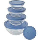 Conjunto de Potes de Vidro com Tampa 5 peças - Euro Home