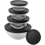 Conjunto de Potes de Vidro com Tampa 5 peças - Euro Home