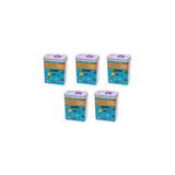 Conjunto de potes herméticos de acrílico retangular 1800ml - 5 peças - lavanda - oxford daily