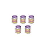 Conjunto de potes herméticos de vidro quadrado 1000ml - 5 peças - lavanda - oxford daily