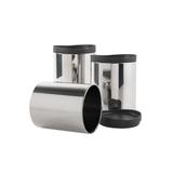 Conjunto De Potes Mantimentos 3Pcs Preto Brinox