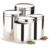 Conjunto De Potes Mantimentos 4 Peças Aço Inox 2100103 Brinox
