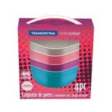 Conjunto De Potes Mix Color Tramontina 4 Peças