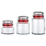 Conjunto de Potes Multiuso - 3 Peças - Vermelho - Euro Home