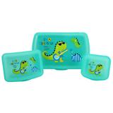 Conjunto de Potes Organizadores Infantil - 3 Peças - Verde - Jacki Design