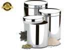 Conjunto de Potes para Mantimentos com Tampa 3 Peças - Suprema Brinox