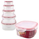 Conjunto de Potes Plásticos - Microondas/Freezer/Lava-Louças - 5 Peças - Clink