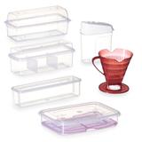 Conjunto De Potes Plásticos P/ Armezenar Cozinha - 6 Peças - Nitron