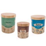 Conjunto de Potes Porta Mantimentos Arroz Feijão Açúcar 3pcs - Plasutil