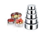 Conjunto De Potes Vasilhas Tigelas Inox Com Tampa 5 Peças - Universal