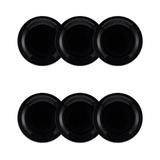 Conjunto de Prato de Sobremesa 19cm 6 Peças Oxford Linha Daily Black