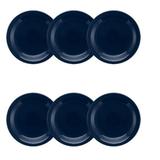 Conjunto de Prato de Sobremesa 19cm 6 Peças Oxford Linha Daily Denim