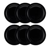 Conjunto de Prato Fundo 23cm 6 Peças Oxford Linha Daily Black