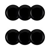Conjunto de Pratos de Sobremesa 20 cm 6 Peças Black - Oxford - Oxford sc