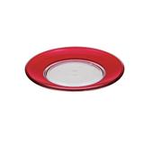 Conjunto de pratos de sobremesa acrilico vermelho 6 pcs - Btc decor