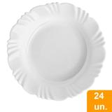 Conjunto de Pratos Fundo de Vidro 24 peças Opaline Pétala - Duralex
