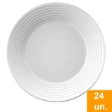 Conjunto de Pratos Fundo de Vidro Opaline 24 peças Saturno - Duralex