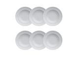 Conjunto de Pratos Fundo Porcelana 24 cm (6 unidades) Branco Laguna Germer - GMR 993
