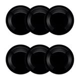 Conjunto de Pratos Fundos 23 cm 6 Peças Black - Oxford - Oxford sc