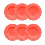 Conjunto de Pratos Fundos 23 cm 6 Peças Mendi Coral - Oxford - Oxford sc
