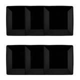 Conjunto de Pratos Fundos 6 Peças Black - Oxford - Oxford sc