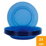 Conjunto de Pratos Fundos de Vidro 24 peças Oceano - Duralex