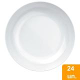Conjunto de Pratos Fundos Duralex Opaline Blanc 24 Peças