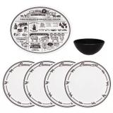Conjunto de Pratos Jornal do Churrasqueiro 6 peças - Oxford - Oxford porcelanas