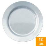 Conjunto de Pratos Profissional Duralex Opaline Menu 27cm, Raso, de Vidro com 12 peças