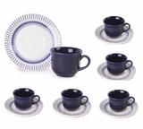 Conjunto de Pratos Rasos 12 Peças Actual Cena Inglesa Oxford