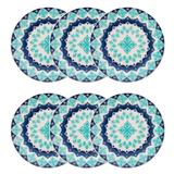 Conjunto de Pratos Rasos 24 cm 6 peças Lola Azul - Oxford - Oxford es