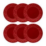 Conjunto de Pratos Rasos 26 cm 6 Peças Serena Veludo - Oxford - Oxford sc