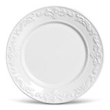 Conjunto de pratos rasos 6pcs acanthus branco porto brasil