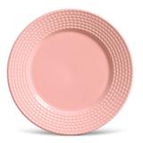 Conjunto de pratos rasos 6pcs olimpia rosa porto brasil