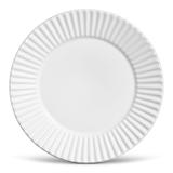 Conjunto de pratos rasos 6pcs plisse branco porto brasil