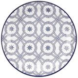 Conjunto de Pratos Rasos Com 6 Peças 26cm Floreal Náutico - Oxford