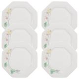 Conjunto de Pratos Rasos de Porcelana Encanto 6 Peças - Schmidt