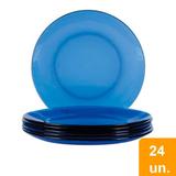 Conjunto de Pratos Rasos de Vidro 24 peças Oceano - Duralex