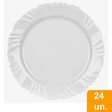 Conjunto de Pratos Rasos Duralex Opaline Pétala 24 peças